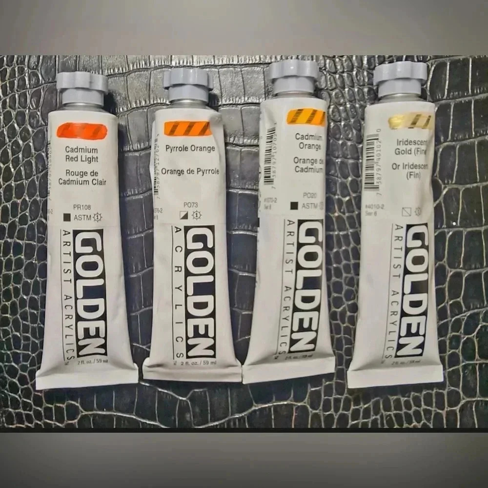 NEW 12 Golden Heavy Body Acrylic Paint Tubes, -2 oz each tube Painting Supplies - Picture 2 of 5